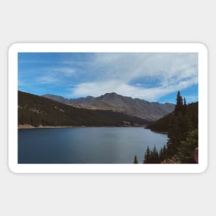 Turquoise Lake Mountain Landscape Sticker